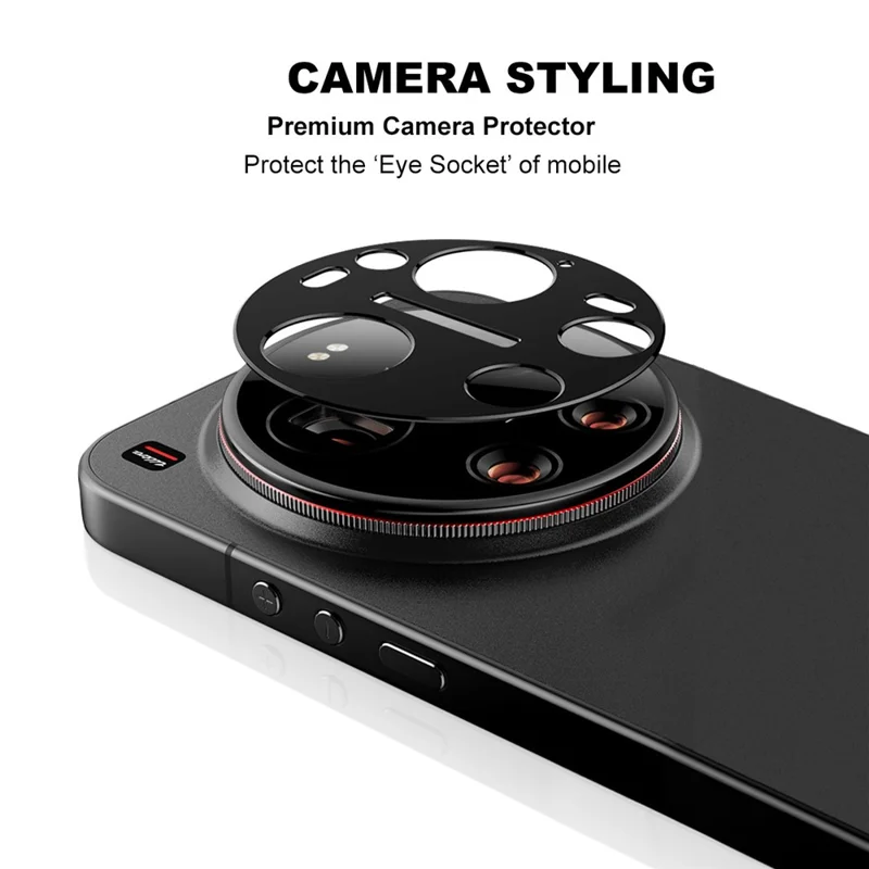 IMAK For Xiaomi 17 Ultra 5G Metal Camera Lens Protector Lens Protective Cover - Black