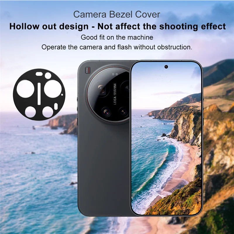 IMAK For Xiaomi 17 Ultra 5G Metal Camera Lens Protector Lens Protective Cover - Black