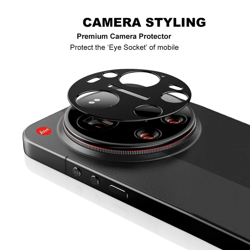 IMAK لجهاز Xiaomi 17 Ultra من Leica واقي عدسة كاميرا معدني - أسود