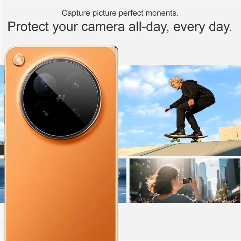 IMAK For Oppo Find N6 5G Tempered Glass Full Cover Camera Lens Protector with Self Positioning Frame - Black