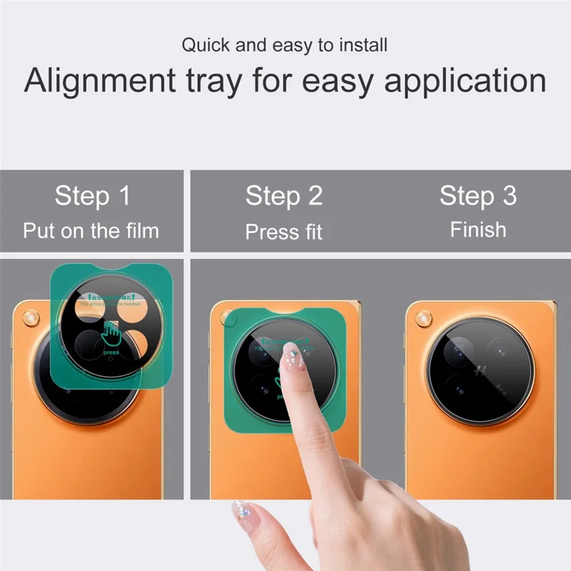 IMAK For Oppo Find N6 5G Tempered Glass Full Cover Camera Lens Protector with Self Positioning Frame - Black