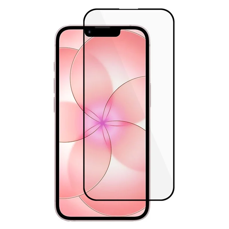 Bulk Purchasing for iPhone 17e  /  16e Screen Protector Anti-Static Silk Printing Black Arc Edges High Aluminum-Silicon Glass Film - Transparent
