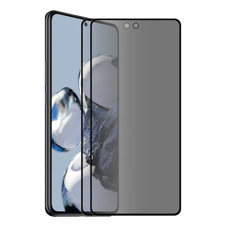 ENKAY CHAPÉU PRÍNCIPE 2Pcs / Conjunto Protetor de tela Full Screen para Xiaomi 12T 5G / 12T Pro 5G / Redmi K50 Ultra 5G, Ângulo anti-espionagem de 28 graus, Toque sensível, Vidro temperado Ultra Clear Film