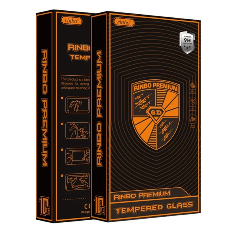 RINBO 10Pcs Tempered Glass for iPhone 17 Pro Max 200CC Silk Printing Anti-static Full Coverage Screen Protector - Transparent