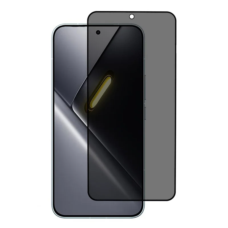 Pour Xiaomi Poco X8 Pro Max 5G Verre Trempé Anti-Voyeur Couverture Totale avec Impression Soie et Colle Latérale - Noir