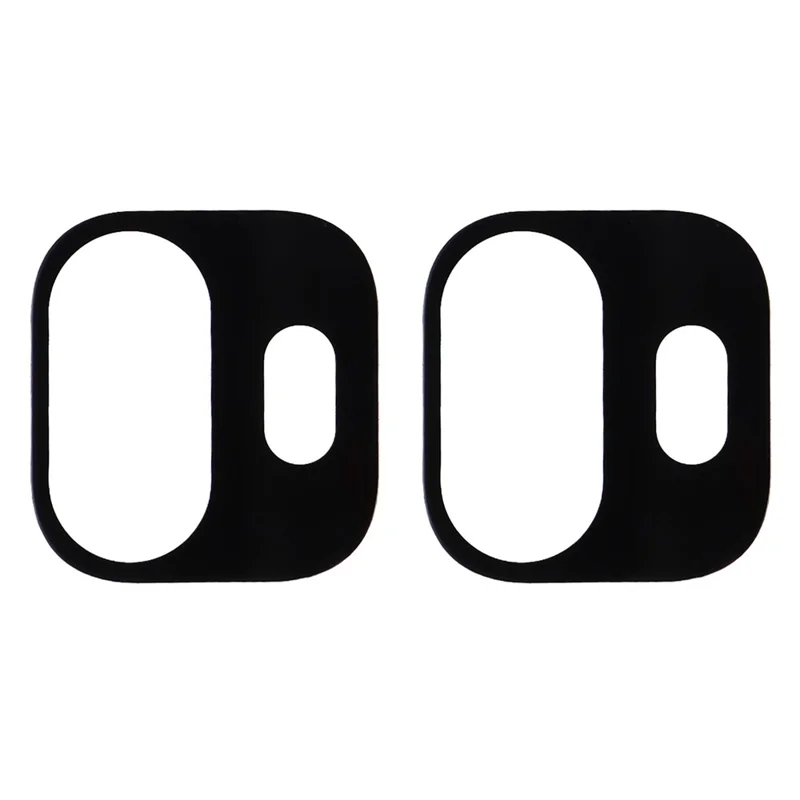 2 St. für OnePlus 15T 5G Objektivschutz 2,5D gewölbter Rand seidener Druck gehärtetes Glas Vollschutz Rückseitenobjektivfolie – Schwarz