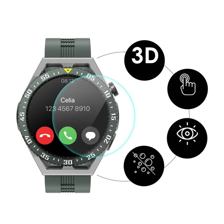 Enkay Hat-prince Для Huawei Watch GT 3 SE Sce Screen Protector Antie-explosion HD Clear 0,2 мм 9H Ant-scratch Высокая Алюминиевая Стеклянная Пленка с Силиконом