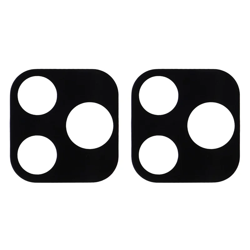 2Pcs For Honor 600 Lite 5G Full Coverage Camera Lens Protector Silk Printing Tempered Glass Lens Film 3D Arc Edge - Black