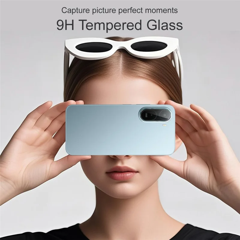 IMAK لجهاز Xiaomi Redmi A7 Pro 4G / Poco C85x 5G واقي عدسة الكاميرا زجاج مقوى رقيق طبقة عدسة تغطية كاملة - شفاف
