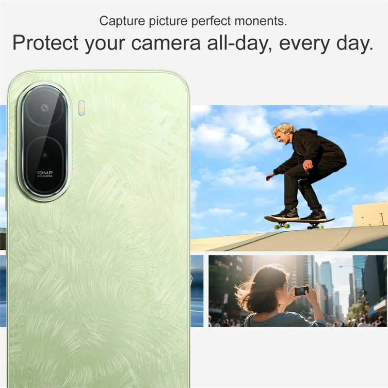 IMAK لجهاز Xiaomi Redmi A7 Pro 4G / Poco C85x 5G واقي عدسة الكاميرا زجاج مقوى رقيق طبقة عدسة تغطية كاملة - شفاف