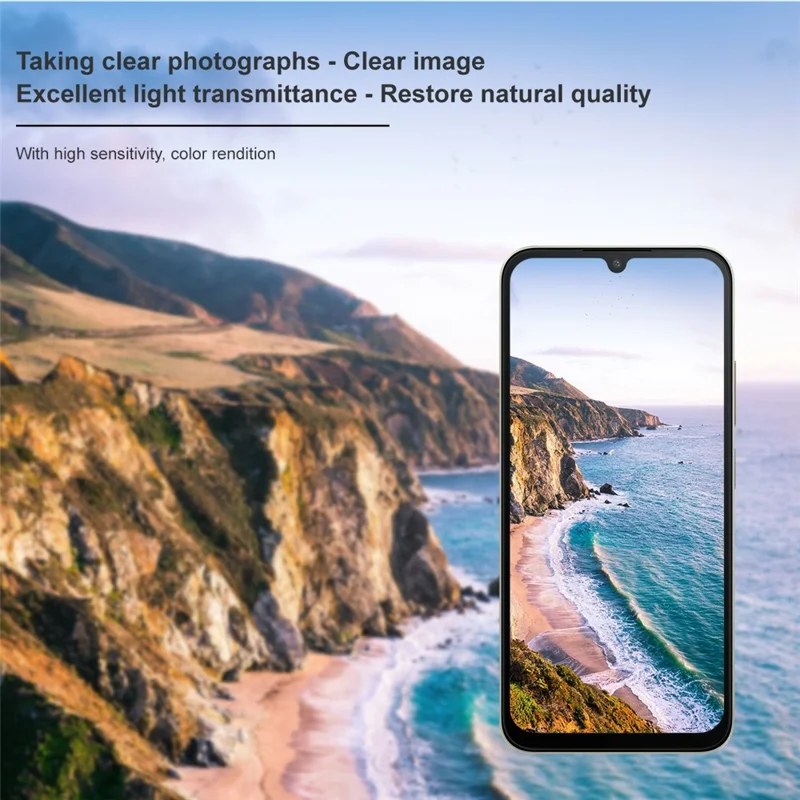 IMAK لجهاز Xiaomi Redmi A7 Pro 4G / Poco C85x 5G واقي عدسة الكاميرا زجاج مقوى رقيق طبقة عدسة تغطية كاملة - شفاف