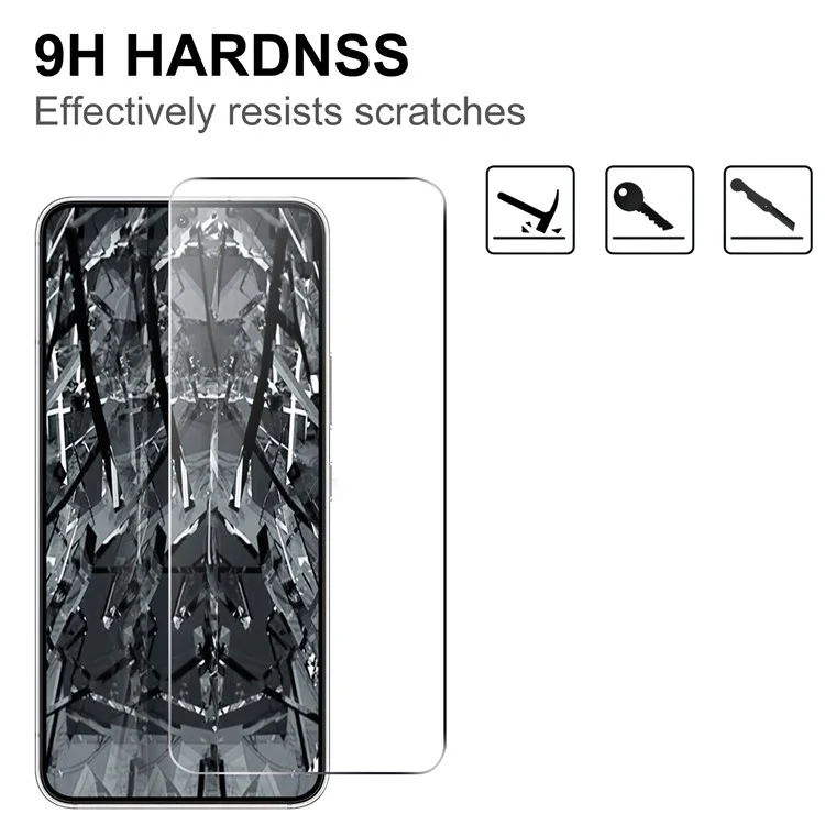 HD Screen Protector For Samsung Galaxy S22 5G / S23 Full Cover Full Glue Anti-explosion Clear AGC Glass Tempered Glass Film [0.1mm Thickness, Support Fingerprint Unlock]