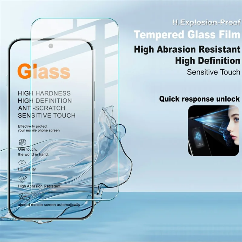 IMAK H Series For Huawei nova 15 Max / Enjoy 90 Pro Max / Pura 90 Tempered Glass Screen Protector Shatter-Proof Protection (Not Complete Coverage) - Transparent