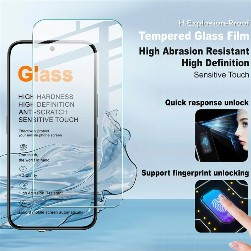 IMAK H Series Для TECNO Camon 50 4G Закаленное Стекло Защита Экрана, Защита от Разбивания (Не Полное Покрытие) - Прозрачный