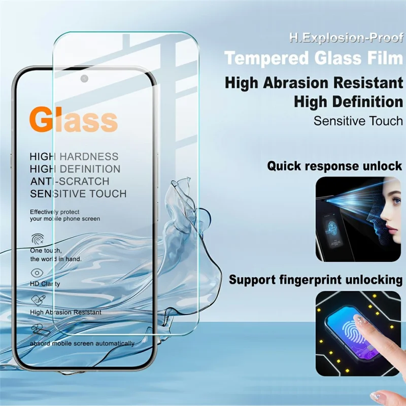 IMAK H Series Für Infinix Note 60 5G / 60 Pro 5G Gehärteter Glas Displayschutz Schlagfestiger Schutz (Keine Vollabdeckung) – Transparent