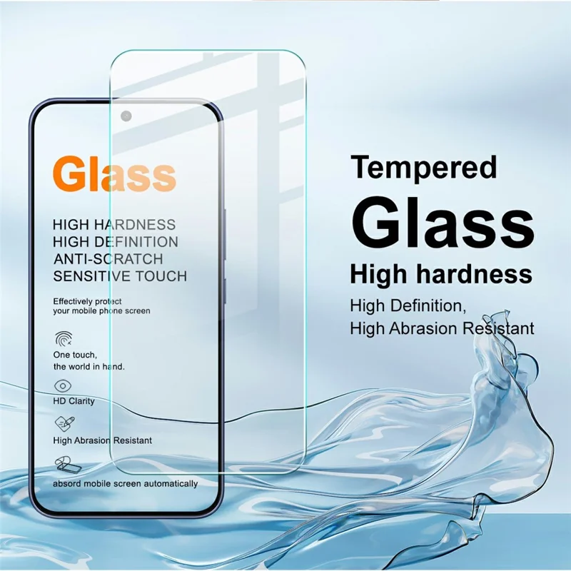 IMAK H Series Для vivo V70 FE 5G Закалённое Стекло Защита Экрана, Ударопрочная Защита (Не Полное Покрытие) - Прозрачное