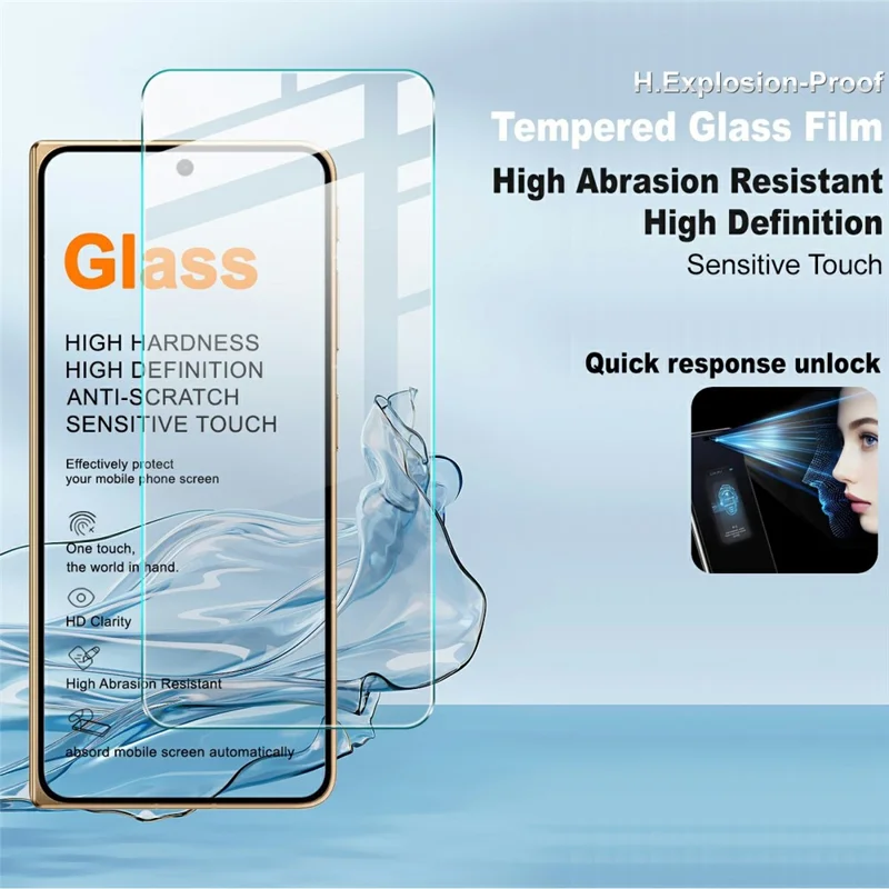 IMAK H Series For Oppo Find N6 5G Tempered Glass Screen Protector Shatter-Proof Protection (Not Complete Coverage) - Transparent