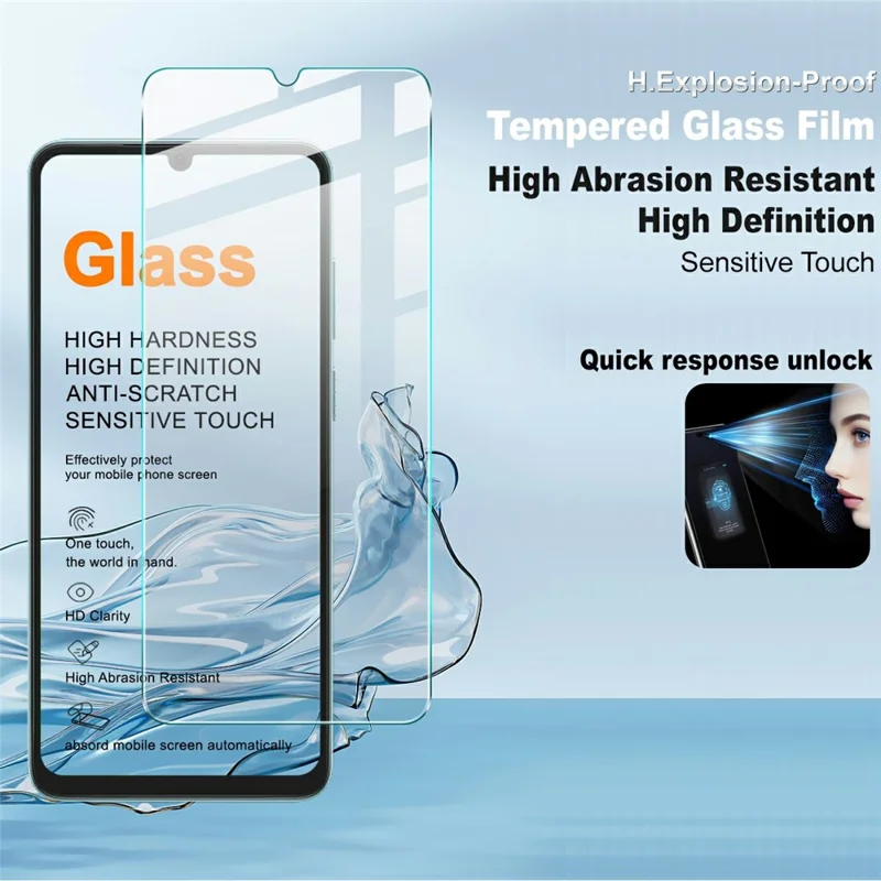IMAK H Series til Honor X6d 5G, skærmbeskytter i termisk glas med brudbeskyttelse (ikke fuld dækning) – transparent
