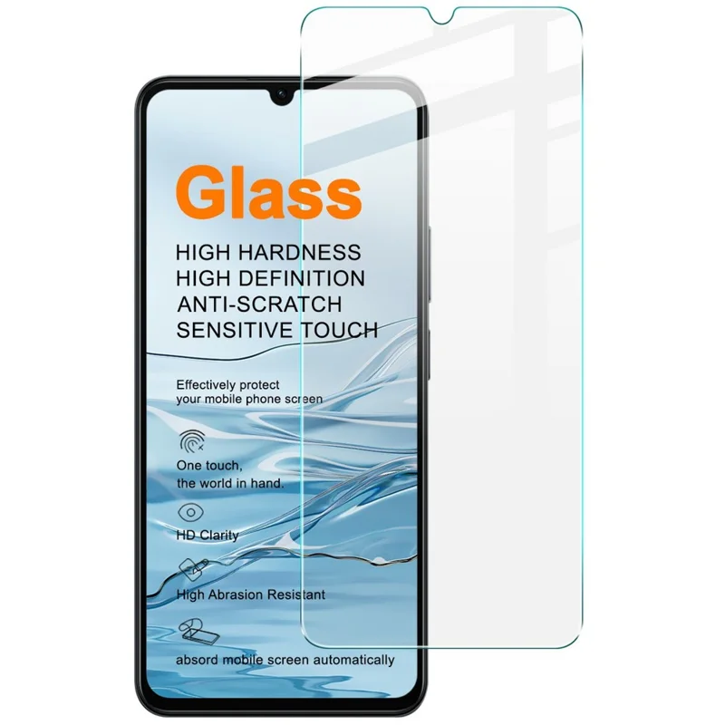 IMAK H Series Tempered Glass Film for Realme Note 80 4G / Note 70 4G / Narzo 80 Lite 4G / P4 Lite 4G Screen Protector Shatter-Proof Protection (Not Complete Coverage) - Transparent