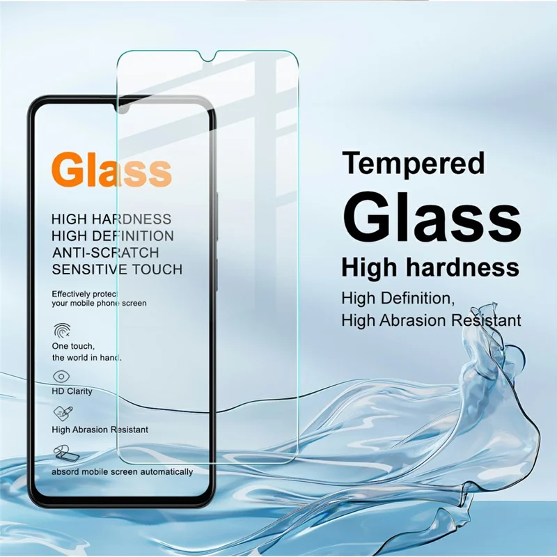 IMAK H Series Tempered Glass Film for Realme Note 80 4G / Note 70 4G / Narzo 80 Lite 4G / P4 Lite 4G Screen Protector Shatter-Proof Protection (Not Complete Coverage) - Transparent