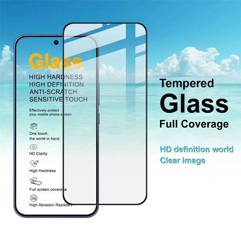 IMAK Pro+ Series For vivo V70 FE 5G Screen Protector Full Coverage Tempered Glass Film (Fingerprint Unlock) - Transparent