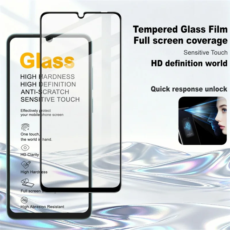 IMAK Pro+ Series For Honor X6d 5G / 500 Smart 5G Tempered Glass Full Screen Protector Sensitive Touch Film - Transparent