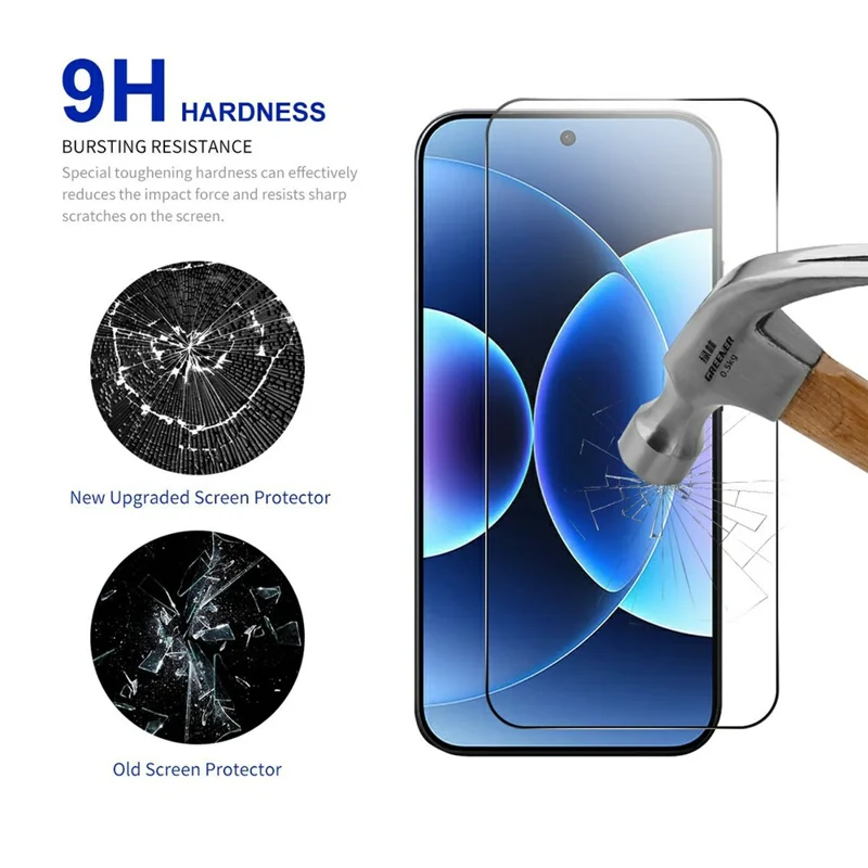 RURIHAI Per Xiaomi 17T Pellicola Protettiva in Vetro ad Alto Contenuto di Alluminio e Silicio Pellicola per Schermo del Telefono