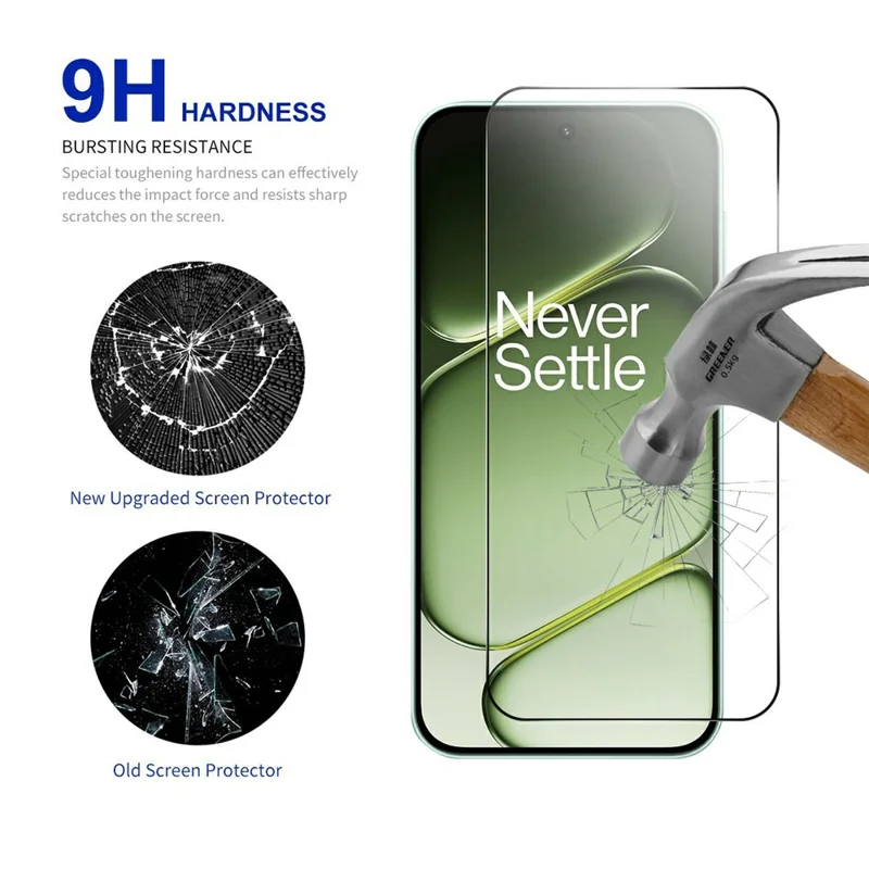 RURIHAI Screen Protector for OnePlus Nord CE6 5G / Nord 6 5G / Turbo 6V 5G / Turbo 6 5G High Aluminum-Silicon Glass Phone Screen Film