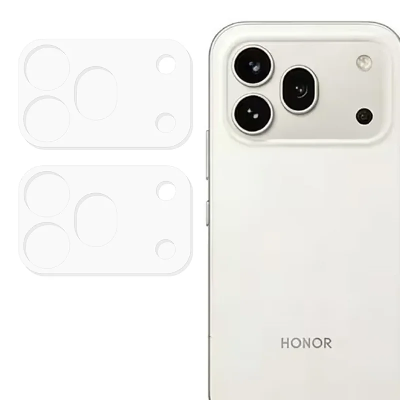2 szt. dla Honor 600 Pro 5G, pełny zestaw do ochrony obiektywu aparatu 3D łuk krawędzi, antyrysikowe szkło hartowane folia na obiektyw - przezroczyste