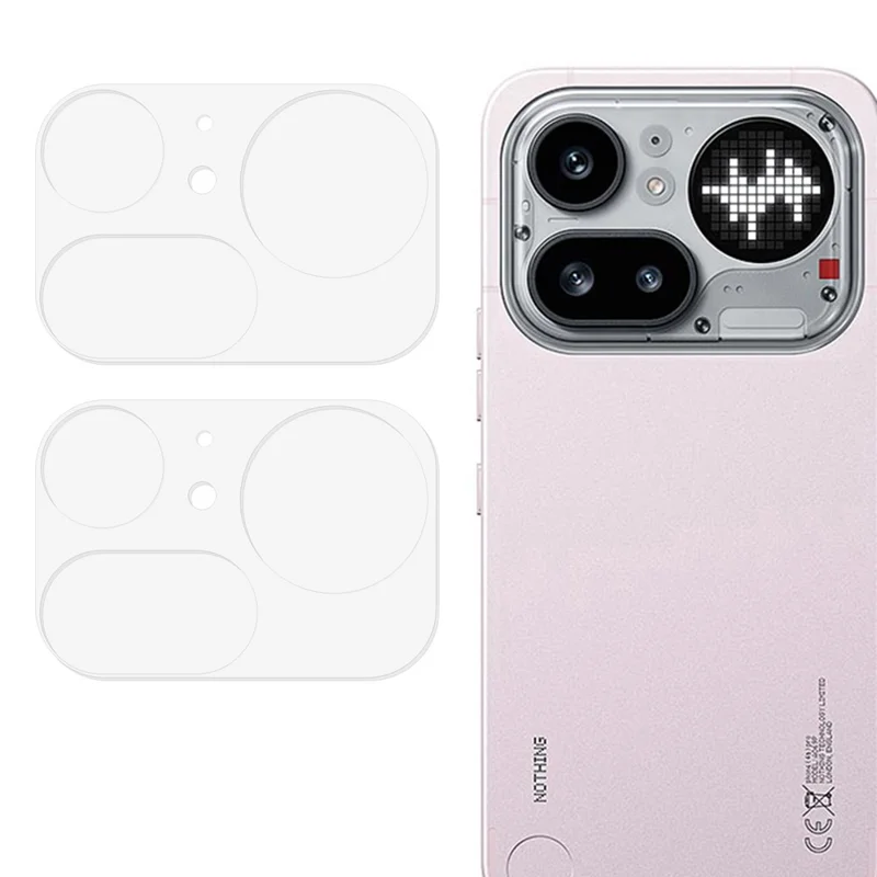2Pcs For Nothing Phone (4a) Pro Full Coverage Camera Lens Protector 3D Arc Edge Anti-Scratch Tempered Glass Lens Film - Transparent