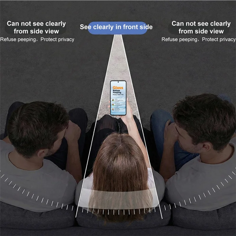 IMAK til TECNO Camon 50 Pro 4G / Camon 50 Ultra 5G Anti-spion Tørhærdet Glasskærm Side-lim Fuld Dækningsbeskytter (uden kanter) - Sort