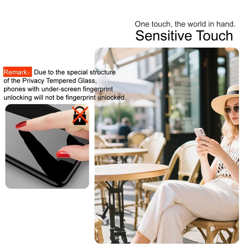 IMAK til TECNO Camon 50 Pro 4G / Camon 50 Ultra 5G Anti-spion Tørhærdet Glasskærm Side-lim Fuld Dækningsbeskytter (uden kanter) - Sort