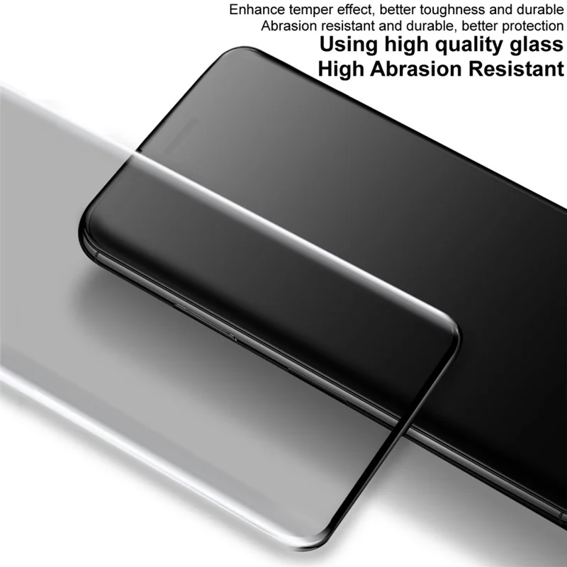 IMAK til TECNO Camon 50 Pro 4G / Camon 50 Ultra 5G Anti-spion Tørhærdet Glasskærm Side-lim Fuld Dækningsbeskytter (uden kanter) - Sort