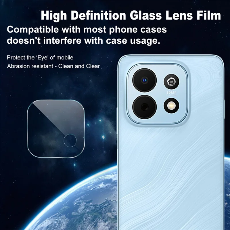 IMAK For Huawei Enjoy 90 Plus Camera Lens Protector Slim Tempered Glass Full Coverage Lens Film - Transparent