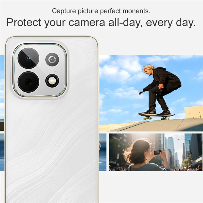 IMAK For Huawei Enjoy 90 Plus Camera Lens Protector Slim Tempered Glass Full Coverage Lens Film - Transparent