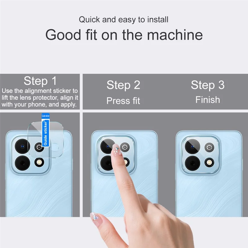 IMAK For Huawei Enjoy 90 Plus Camera Lens Protector Slim Tempered Glass Full Coverage Lens Film - Transparent
