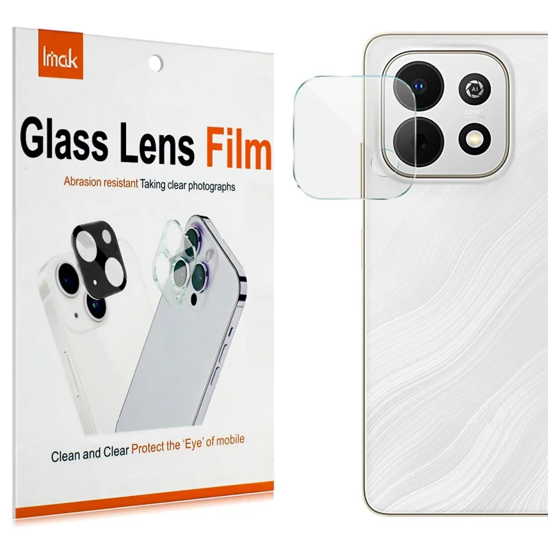 IMAK For Huawei Enjoy 90 Plus Camera Lens Protector Slim Tempered Glass Full Coverage Lens Film - Transparent