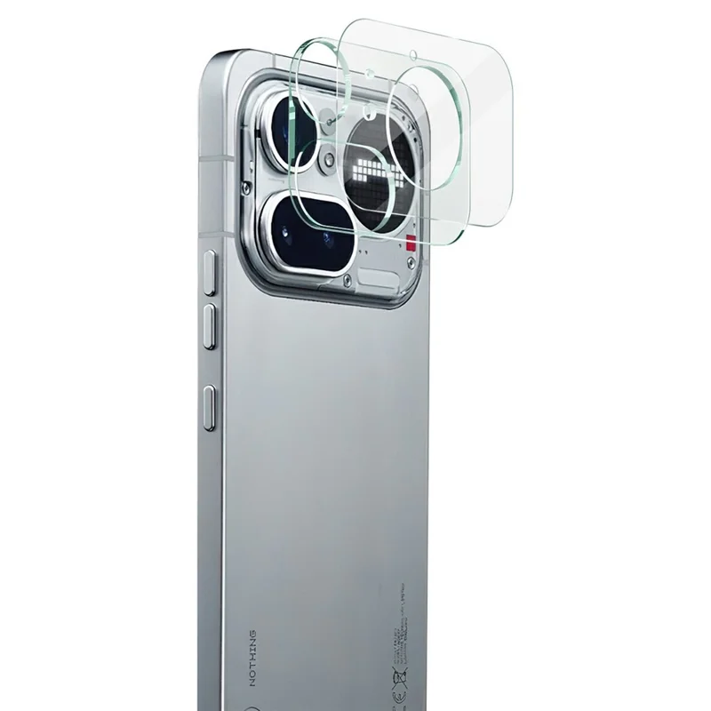 IMAK Protezione Obiettivo in Vetro Temperato Full Cover + Coperchio Obiettivo in Acrilico Trasparente per Nothing Phone (4a) Pro