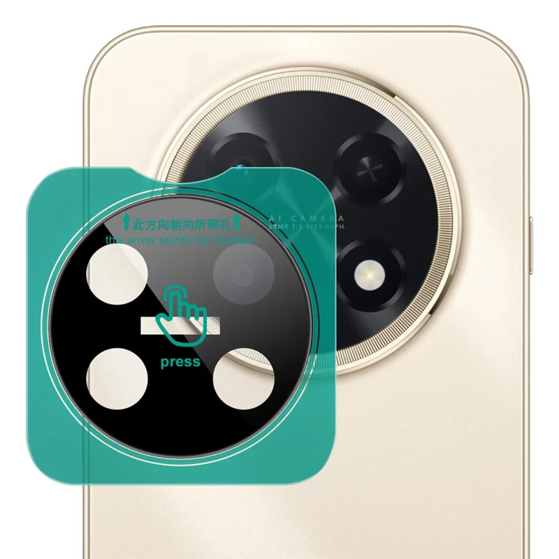 IMAK Für Huawei Enjoy 90 Pro Max Gehärtetes Glas Vollständiger Abdeckung Objektivschutz Mit Selbstpositionierendem Rahmen - Schwarz