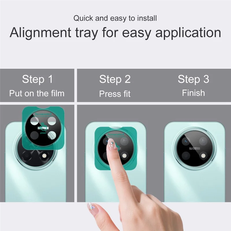 IMAK Für Huawei Enjoy 90 Pro Max Gehärtetes Glas Vollständiger Abdeckung Objektivschutz Mit Selbstpositionierendem Rahmen - Schwarz