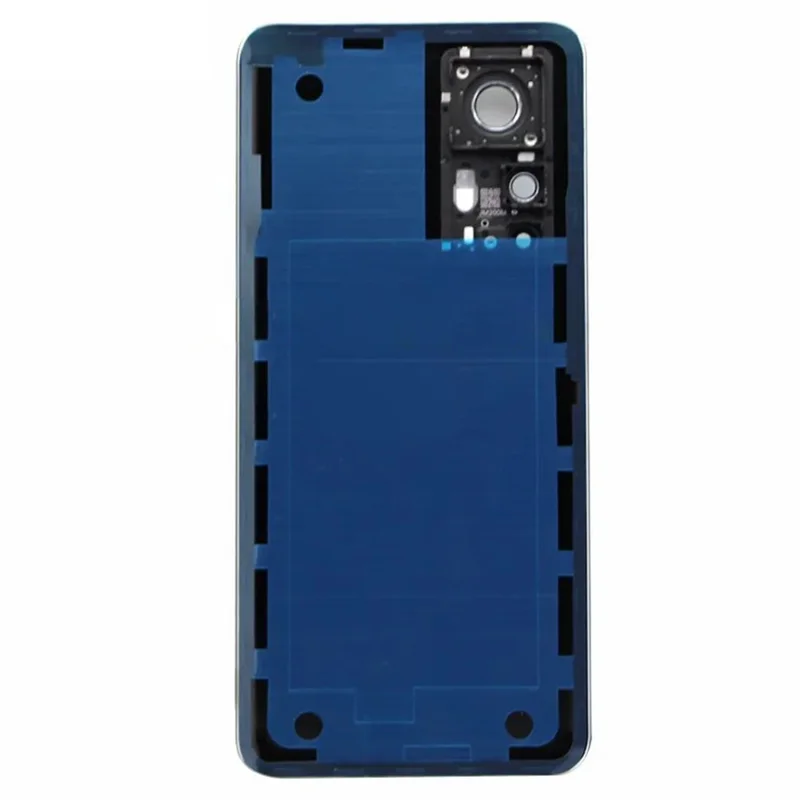 For Xiaomi 12T 5G Back Battery Housing Cover with Camera Ring Lens Cover Spare Part (Without Logo) - Black