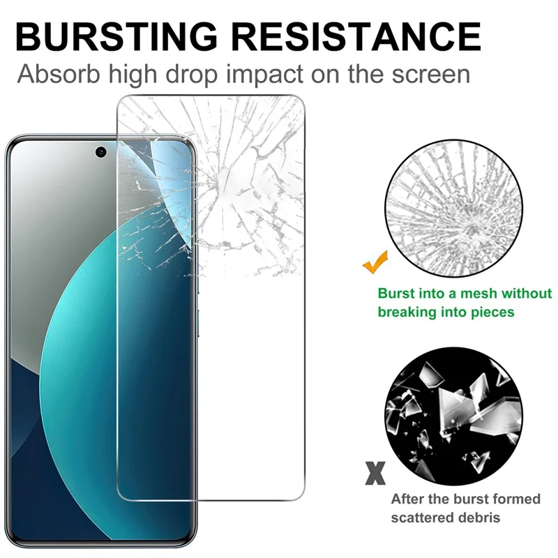 Protecteur d'écran pour Xiaomi Redmi Note 15 Pro 5G (Global) en verre trempé HD 2.5D (pas une couverture complète) - Transparent