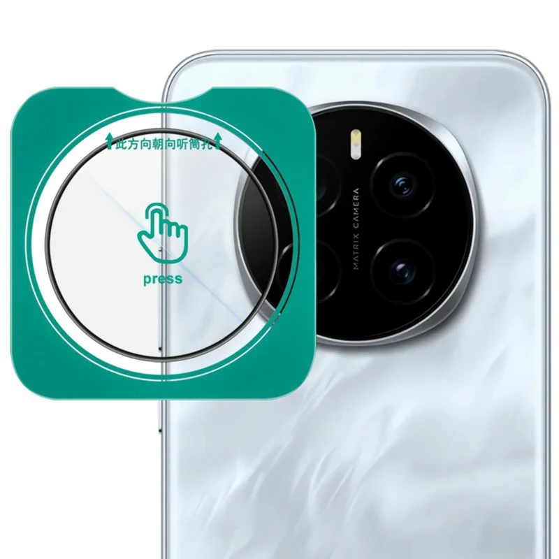LEREACH 2Pcs for Honor Magic7 5G Camera Lens Protector Tempered Glass Diamond Shield Auto-Align Invisible Thin Film - Transparent with Black Edge