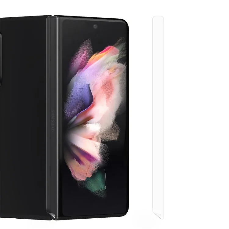 Rurihai 2pcs / Définir Pour Samsung Galaxy Z Fold3 5G Film de Protection de L'autocollant Latérale en Cristal Complet Full Gale Stickers Latéraux Ultra-minces de 0,1 mm