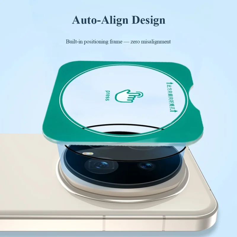 LEREACH 2Pcs for Honor Magic8 Pro 5G Camera Lens Protector Smart-Fit Auto-Align Tempered Glass Film - Black