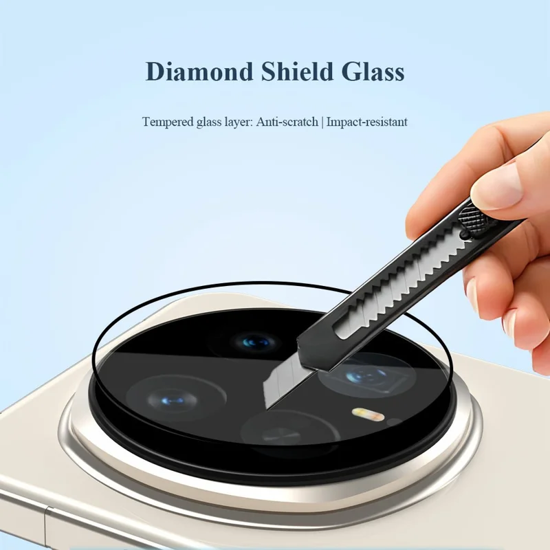 LEREACH 2Pcs for Honor Magic8 Pro 5G Camera Lens Protector Smart-Fit Auto-Align Tempered Glass Film - Black