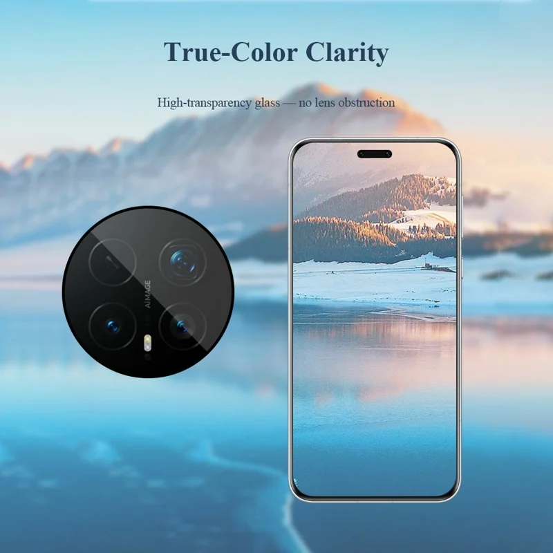 LEREACH 2Pcs for Honor Magic8 Pro 5G Camera Lens Protector Smart-Fit Auto-Align Tempered Glass Film - Black