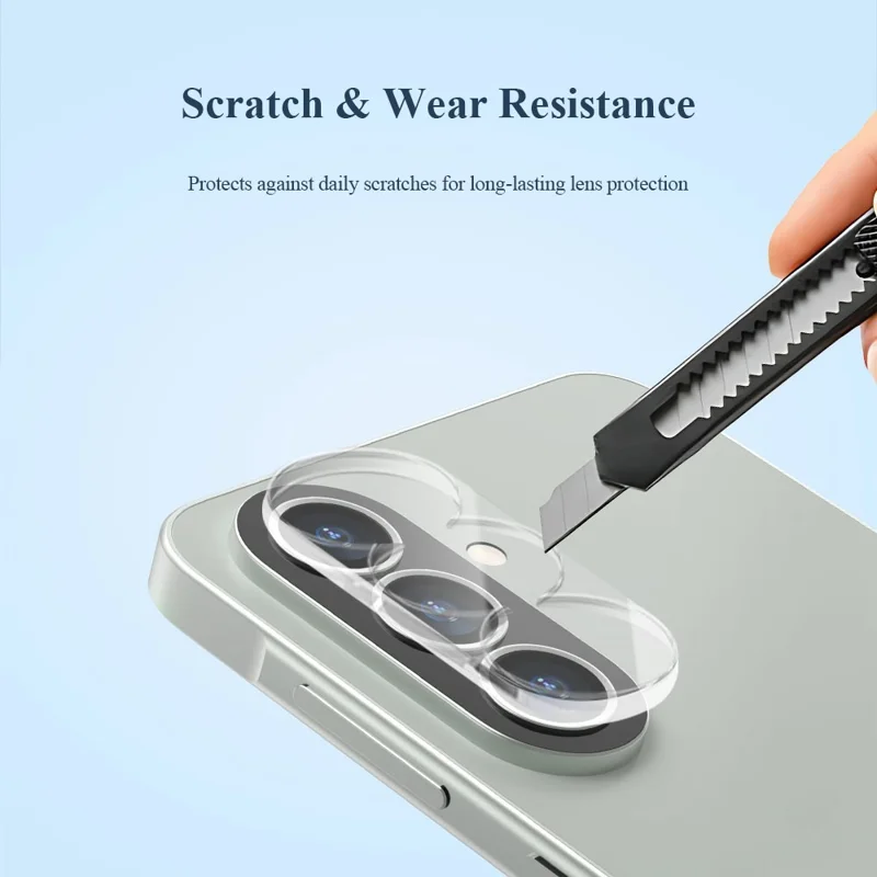 LEREACH for Samsung Galaxy A37 5G Camera Lens Protector 3D Full Coverage Tempered Glass Acrylic One-Piece Lens Film - Transparent