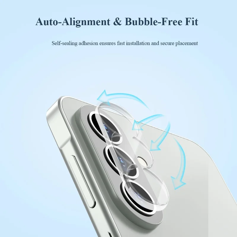 LEREACH for Samsung Galaxy A37 5G Camera Lens Protector 3D Full Coverage Tempered Glass Acrylic One-Piece Lens Film - Transparent