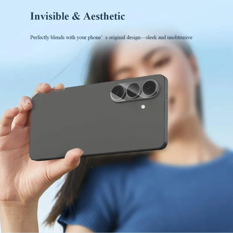 LEREACH for Samsung Galaxy S26 Camera Lens Protector 3D Full Coverage Tempered Glass Acrylic One-Piece Lens Film - Black